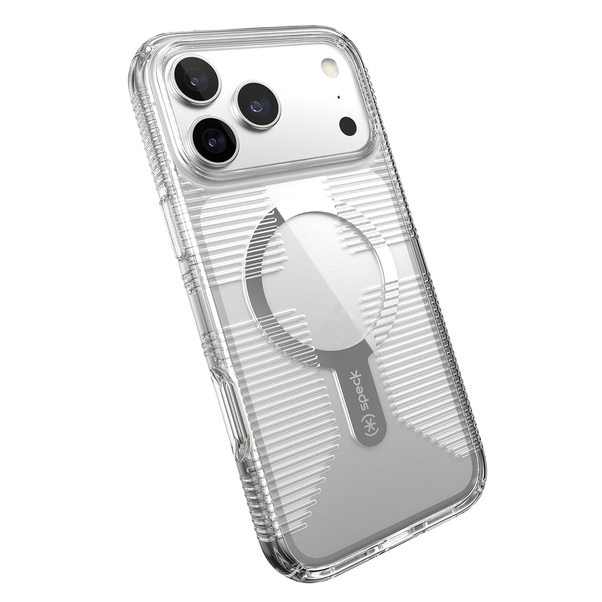 Speck GEMSHELL Grip +MS Funda para iPhone 17 Pro MAX, Transparente/Transparente, Agarre Protector Delgado, protección contra caídas, Compatible con MagSafe
