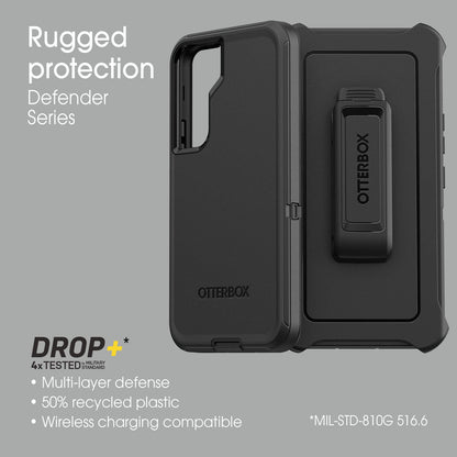 OtterBox - Funda para Galaxy S22 Defender Series, Color Azul Fuerte, Resistente y Duradero, con protección de Puerto, Incluye Soporte de Clip de Funda