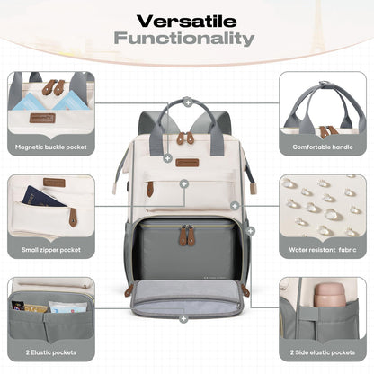 Maelstrom Mochila para Laptop 15.6-17.3" con Lonchera Térmica Mujer Hombre | Capacidad 25L, Aislamiento Térmico 3-5h, Puertos USB y Tipo-C, Antirrobo, Impermeable. Ideal Viajes y Desplazamientos