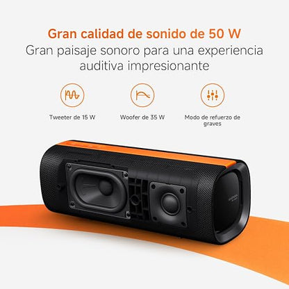 XIAOMI Sound Party Bocina Portátil de 50W Bluetooth 5.4 | Iluminación LED 3D, Hasta 26h de Reproducción, Enlaza hasta 100 Bocinas, Waterproof IP67