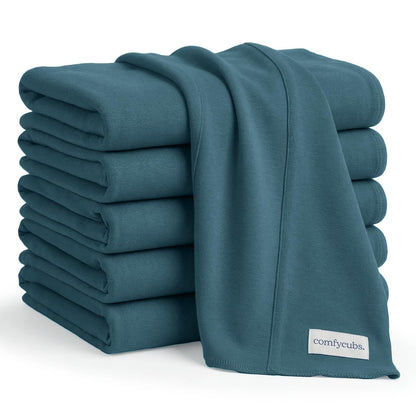 Comfy Cubs Pañitos para Eructar de Algodón para Bebé, 10 Piezas, Mora - Neptuno - Pack of 6
