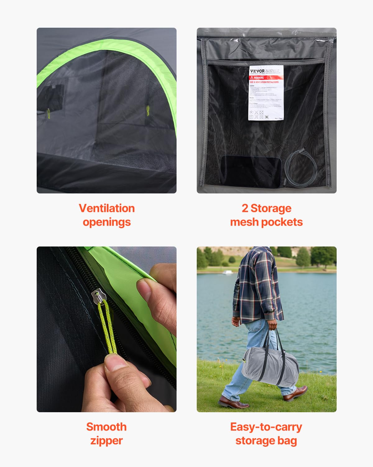 VEVOR - Tienda de campaña para SUV o camioneta, diseño Impermeable de Doble Capa con Bolsa de Transporte, Capacidad para 2 a 9 Personas para Actividades al Aire última intervensión