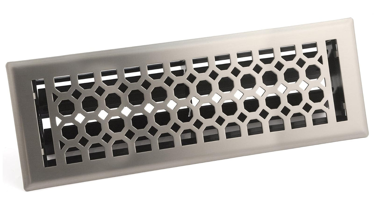 Accord amfrlrbch410 Charlotte piso registradora, 4-Inch X 10-Inch (apertura de conducto Medidas), 4" x 14", Níquel Satinado