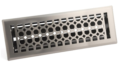 Accord amfrlrbch410 Charlotte piso registradora, 4-Inch X 10-Inch (apertura de conducto Medidas), 4" x 14", Níquel Satinado