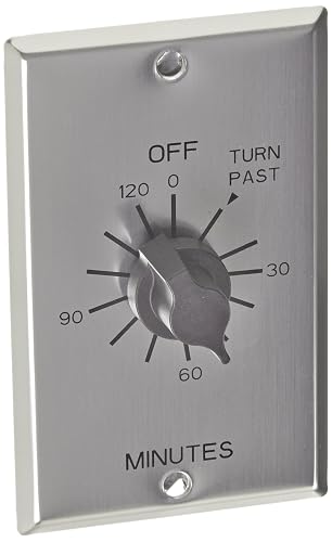 Temporizador de pared con apagado automático, enrollado por resorte, estilo comercial, serie C, temporizador de 2 horas de duración, tipo interruptor SPST