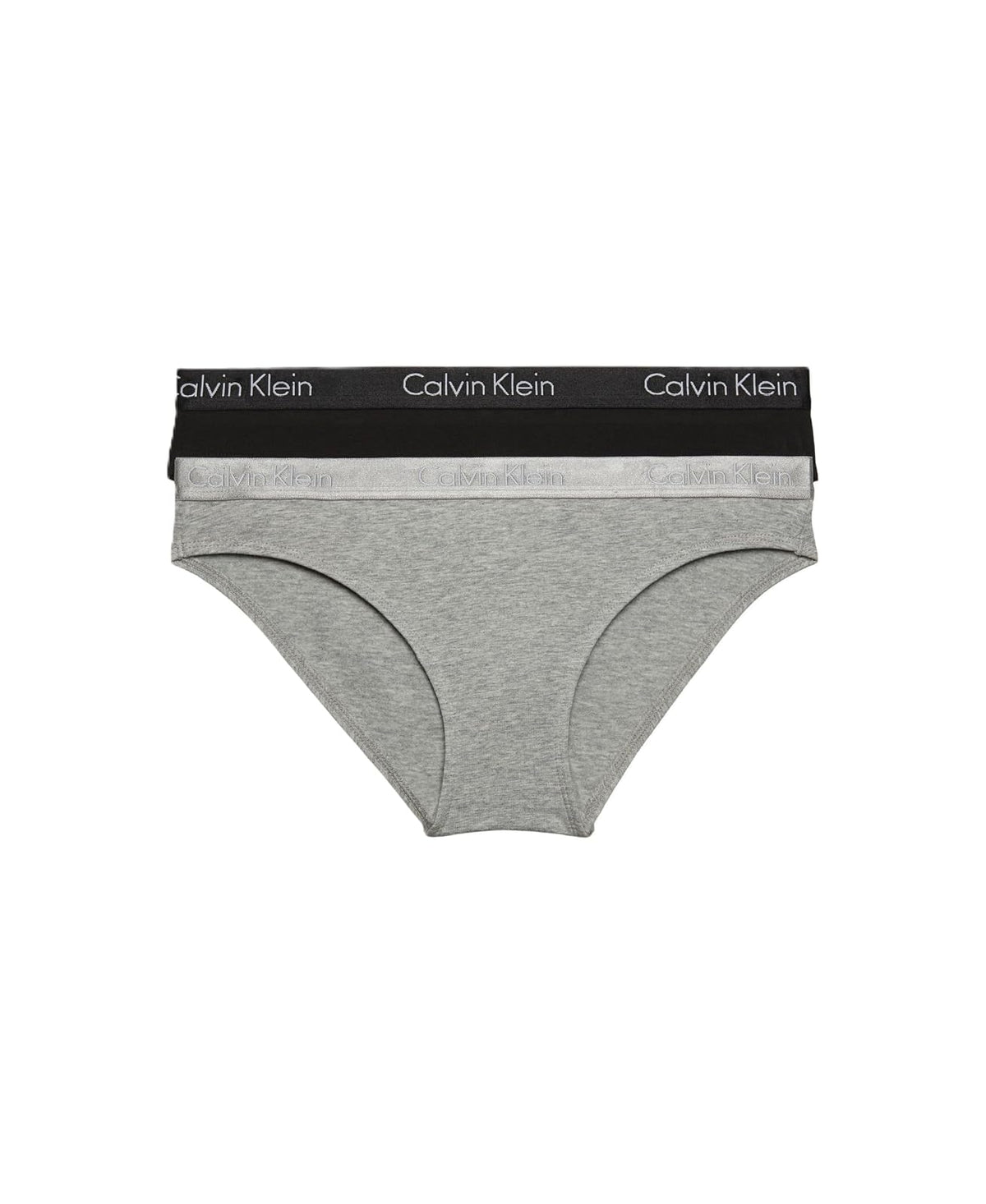 Calvin Klein Pantaletas Bikini de Algodón, Paquete de 2 - negro - gris jaspeado - CH