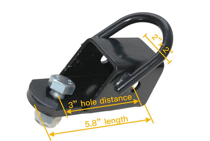MaxxHaul 50619 Adaptador de Receptor de Enganche de Remolque para Tubo Receptor de 2 Pulgadas con Anillo en D Soldado