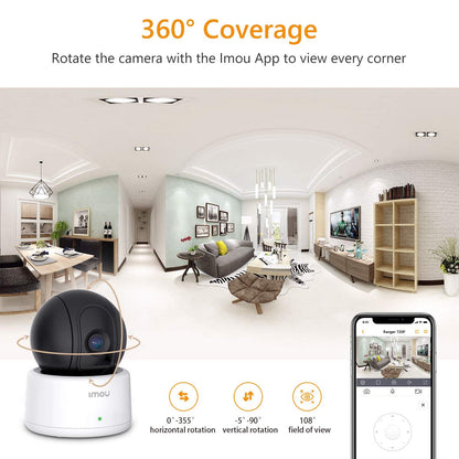 Imou Ranger Camara Wifi Con Rotación Motorizada Para Interiores