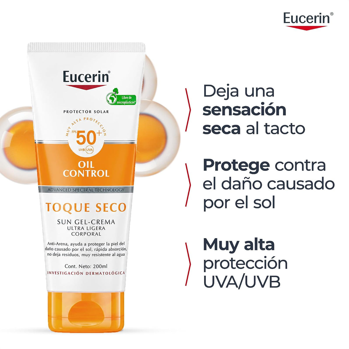 EUCERIN Sun Toque Seco Fps 50+ 200Ml Solar Corporal