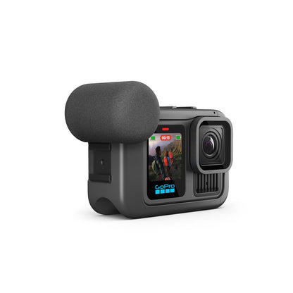 GoPro Media Mod (HERO13,HERO12, HERO11, HERO10 y HERO9) | Incluye parabrisas, hebilla de montaje vertical y tornillo de cabeza moleteada para grabación, audio y montaje