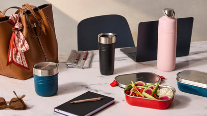 Le Creuset Taza de viaje de acero inoxidable para llevar, 12 onzas, cerise