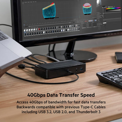 Belkin - Cable USB 4 de 0,8 m con certificación USB IF con entrega de energía de hasta 100 W, velocidad de transferencia de datos de 40 Gbps y versiones anteriores compatible con Thunderbolt 3, USB