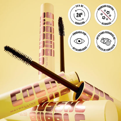 Maybelline Colossal Bubble Máscara de Pestañas, Volumen 24H, WTP, 10 ml