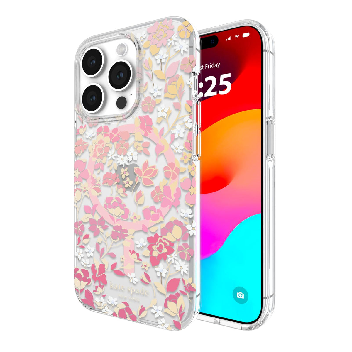 Kate Spade New York Funda para iPhone 15 Pro Max Compatible con MagSafe - Rosa Floral Ombre