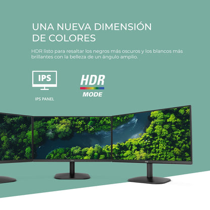 AOC Monitor 24 Pulgadas, 24B35H3, FHD IPS, 120Hz, 1ms, VESA, sincronización adaptativa, VGA y HDMI, sin Parpadeo, luz Azul Baja, Listo para HDR, VESA, Ajuste de inclinación.
