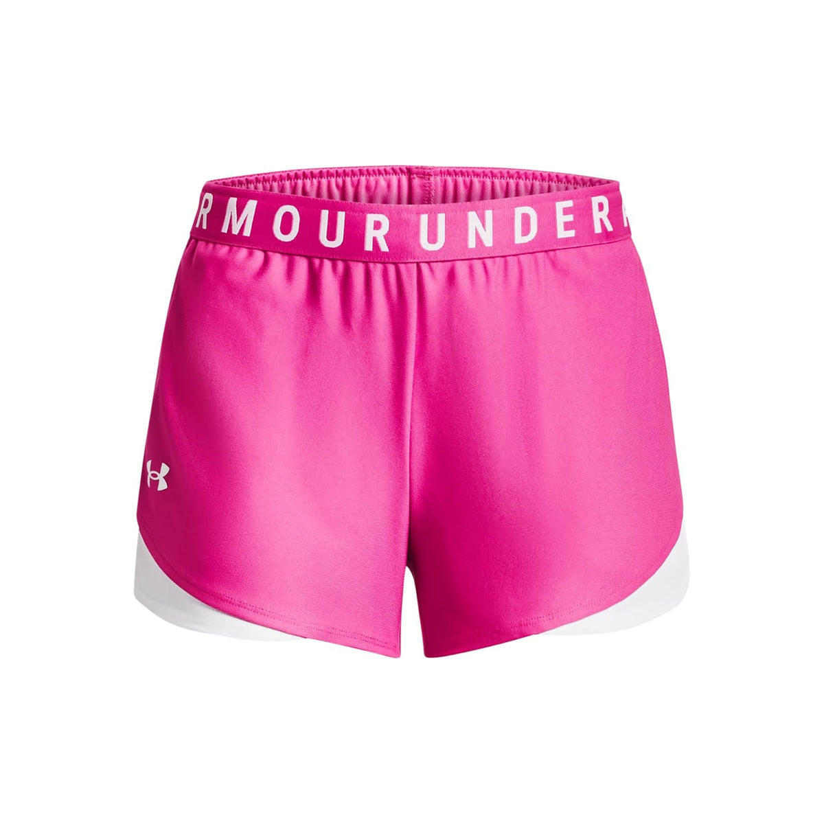 Under Armour Play Up 3.0 short de entrenamiento para mujer - (654) Rebel Pink - White - White - M