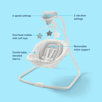 Graco Simple Sway, Columpio N, Multicolor (abbington), Hasta 13kg