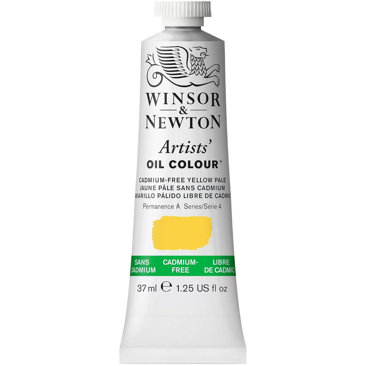 Winsor & Newton Pintura al Óleo 37 ml, Libre de Cadmio - 37-ml Tube - Amarillo pálido sin cadmio