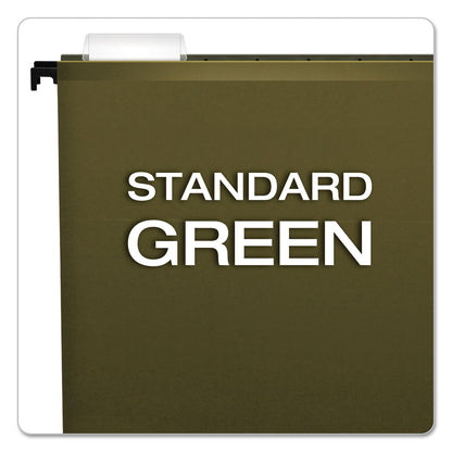 Pendaflex SureHook - Carpetas para colgar reforzadas, tamaño carta, color verde estándar, 20 por caja (6152 1/5)