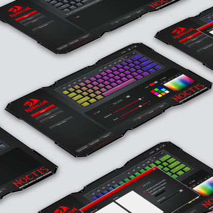 Teclado Gamer Redragon Horus K632-rgb Blanco Idioma Inglés Us Tamaño 60%, Alámbrico.