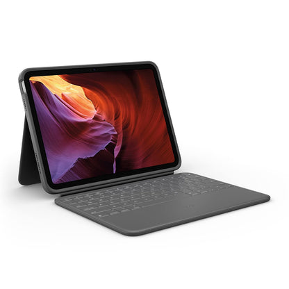 Logitech Slim Folio Funda con Teclado para iPad 10a Gen Gris - Folio resistente - Teclado para tablet - GRis