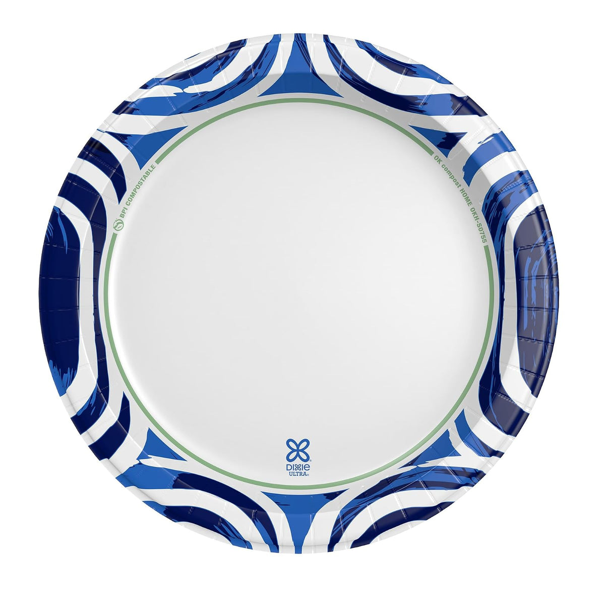 Dixie Ultra Platos de papel, 10 1/16 pulgadas, plato desechable impreso tamaño cena, 172 unidades (4 paquetes de 43 platos), el embalaje y el diseño pueden variar
