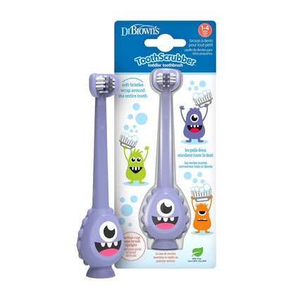 Dr. Brown's Cepillo de Dientes para Bebés de Triple Cara - Morado