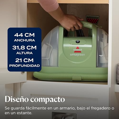 Bissell Little Green, Limpiador de Alfombra y Tapicería Portátil Multiusos, 1400B