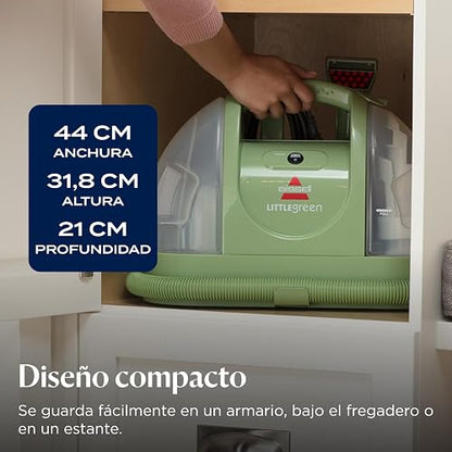 Bissell Little Green, Limpiador de Alfombra y Tapicería Portátil Multiusos, 1400B