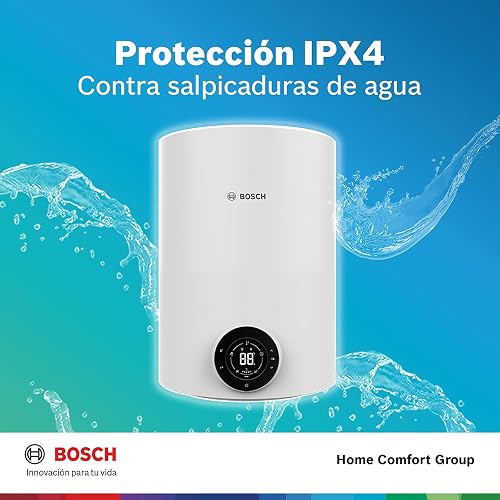 BOSCH, Calentador de agua de depósito Eléctrico, 127V, para 1 regadera, Display Digital SimpeTouch Bosch, 5 modos de uso, compatible con calentadores solares, Capacidad 35L, Modelo Smart Tank