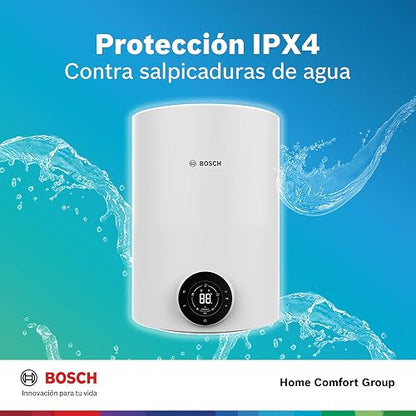 BOSCH, Calentador de agua de depósito Eléctrico, 127V, para 1 regadera, Display Digital SimpeTouch Bosch, 5 modos de uso, compatible con calentadores solares, Capacidad 35L, Modelo Smart Tank