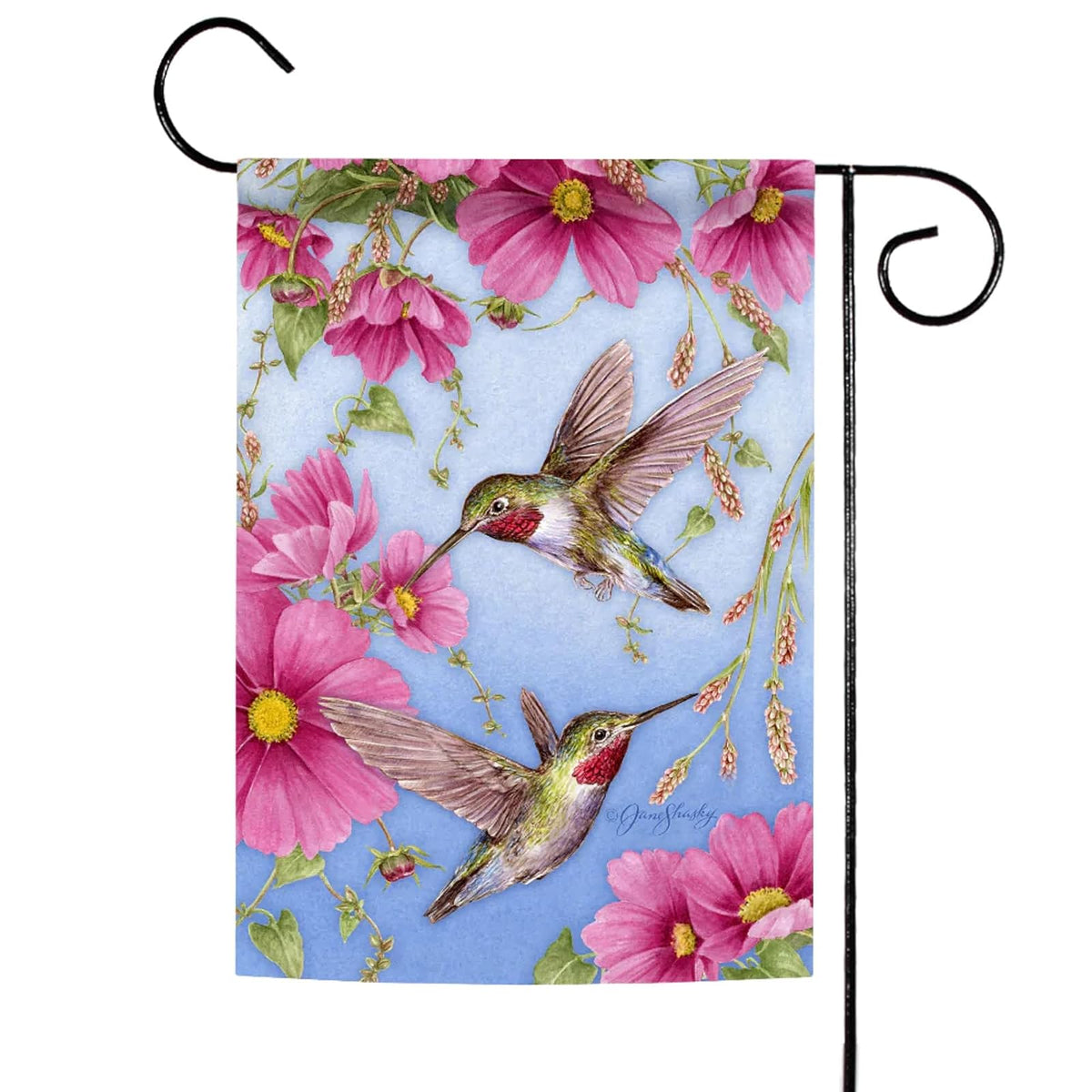 Toland Home Garden - Bandera decorativa para jardín (30,7 x 45,7 cm), diseño de pájaros y flores
