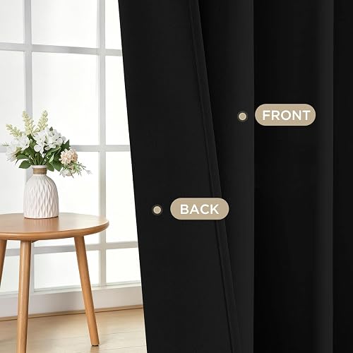Joydeco Cortinas Opacas 2 Paneles 132 x 213 cm Aislamiento Térmico Rojo Burdeo