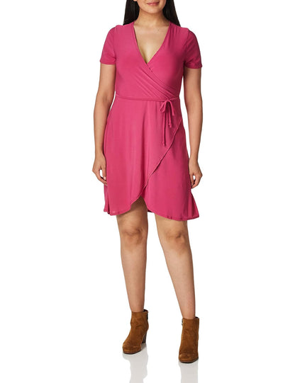Star Vixen - Vestido Cruzado de Manga Corta para Mujer