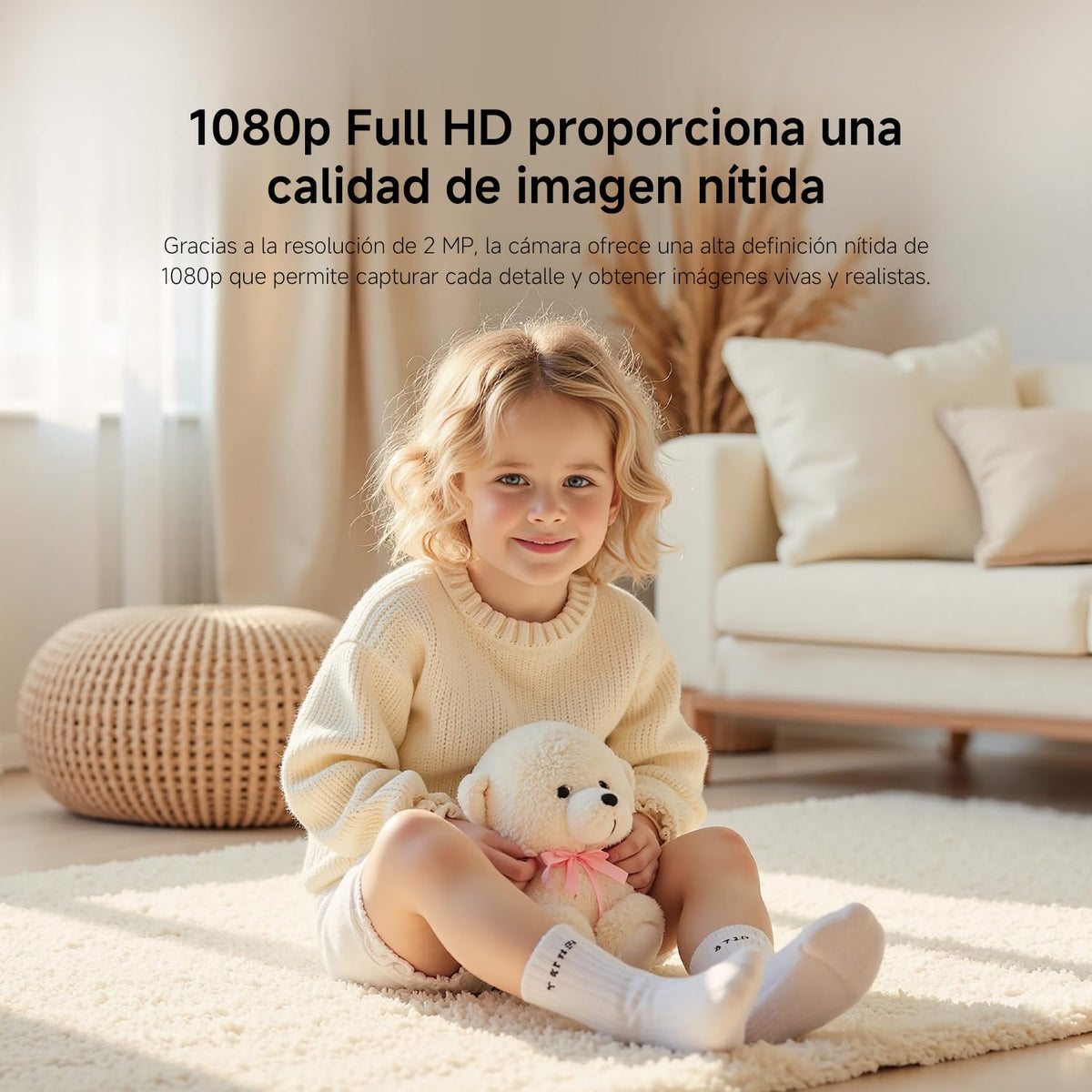 XIAOMI Smart Camera C201, Interior 360°, 1080P HD, Camara vigilancia Bebe | WiFi 6, Cubierta Física de Lente, Visión Nocturna en Color, Audio Bidireccional, Compatible con Alexa y Google