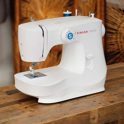 SINGER M2100 - Máquina de coser ligera y compacta con 63 aplicaciones de puntadas, luz LED y ojal fácil de 4 pasos, ideal para reparar y coser