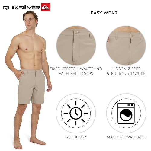 Quiksilver Regular Fit Fixed Waist Water Friendly Active Hybrid Shorts Pantalones Cortos Informales Hombre