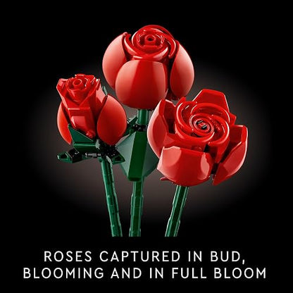 LEGO Ramo de Rosas - Model Kit de Construcción para Adultos, Años 18+ - Flores Artificiales Decoración para Hogar - 10328