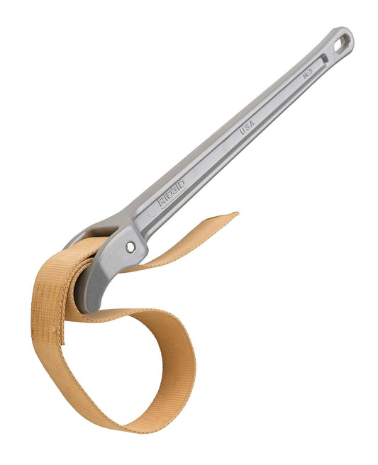 RIDGID - Llave Correa 5, 31360, Fabricada en Aluminio, para Tubos Pulidos, Agarre Firme, Herramientas Manuales