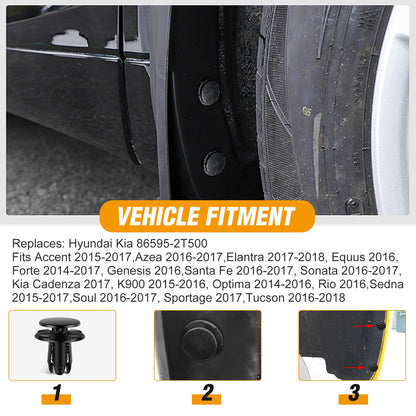 GOOACC GRC-330 40 Clips de Retención para Guardabarros 86595-2T500 para Hyundai/Kia