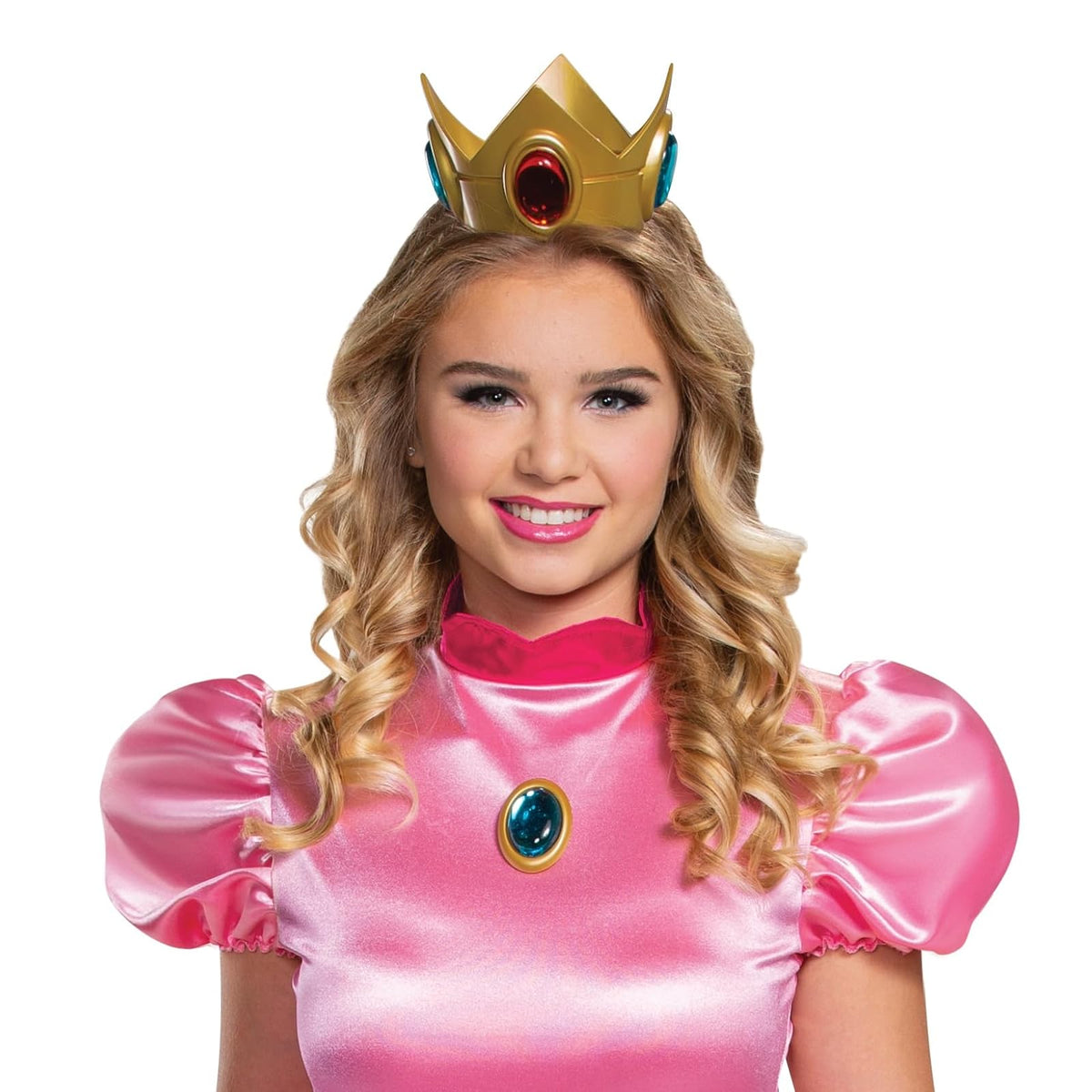 Disguise - Disfraz de princesa de lujo para mujer de Super Mario, Rosado, S