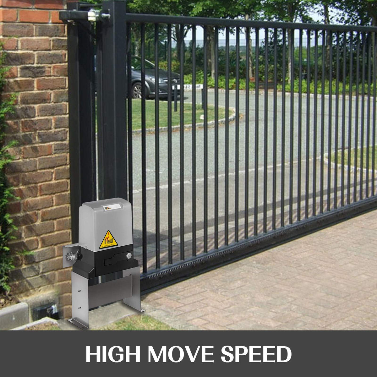 VEVOR Abridor automático de puerta corrediza 1400LBS con 2 controles remotos, kit de hardware de operador de puerta para seguridad, velocidad de movimiento de 43 pies por minuto