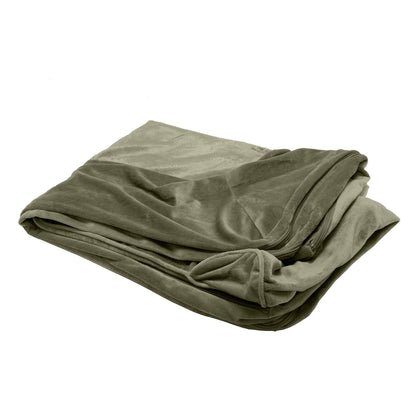 Furhaven Cama Ortopédica Estilo Sofá para Perro, Terciopelo y Piel Sintética - Solo cubierta - Large - (Piel sintética y terciopelo) Salvia oscura