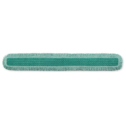 Rubbermaid Commercial Products HYGEN - Almohadilla de microfibra para el polvo de 60 pulgadas con flecos, color verde, para limpieza profesional y limpieza industrial de alta resistencia, para