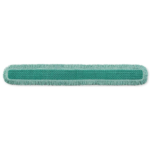 Rubbermaid Commercial Products HYGEN - Almohadilla de microfibra para el polvo de 60 pulgadas con flecos, color verde, para limpieza profesional y limpieza industrial de alta resistencia, para