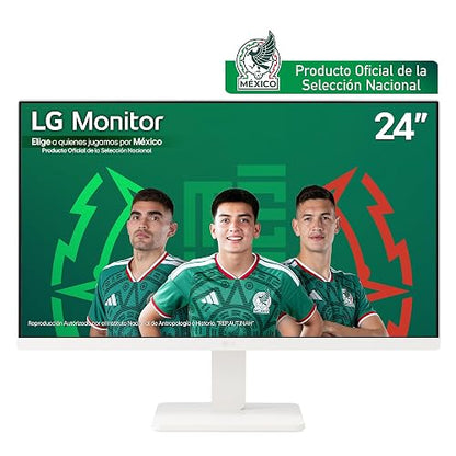 LG Monitor 24MR400-W IPS (1920 x 1080) 24" Refresh Rate 100 Hz, Tiempo de Respuesta de 5 ms (GtG), Contrast Ratio 1000:1
