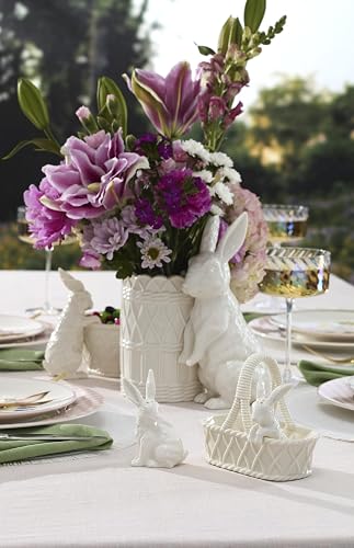 Lenox 897159 Wicker Creek - Jarrón de Conejito de Pascua, decoración del hogar