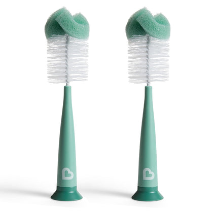 Munchkin® Sponge™ - Cepillo para Polvo para Botella (diseño Moderno, 2 Unidades), Salvia