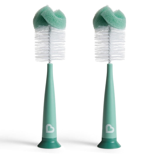 Munchkin® Sponge™ - Cepillo para Polvo para Botella (diseño Moderno, 2 Unidades), Salvia