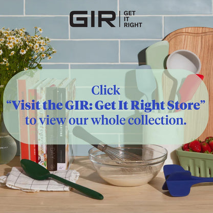 GIR: Get It Right - Juego de utensilios de silicona de 3 piezas, espátula, volteo y cuchara, antiadherente, resistente al calor, apto para lavaplatos, utensilios de cocina, suministros para hornear, última intervensión de BPA y BPS, blanco de estudio